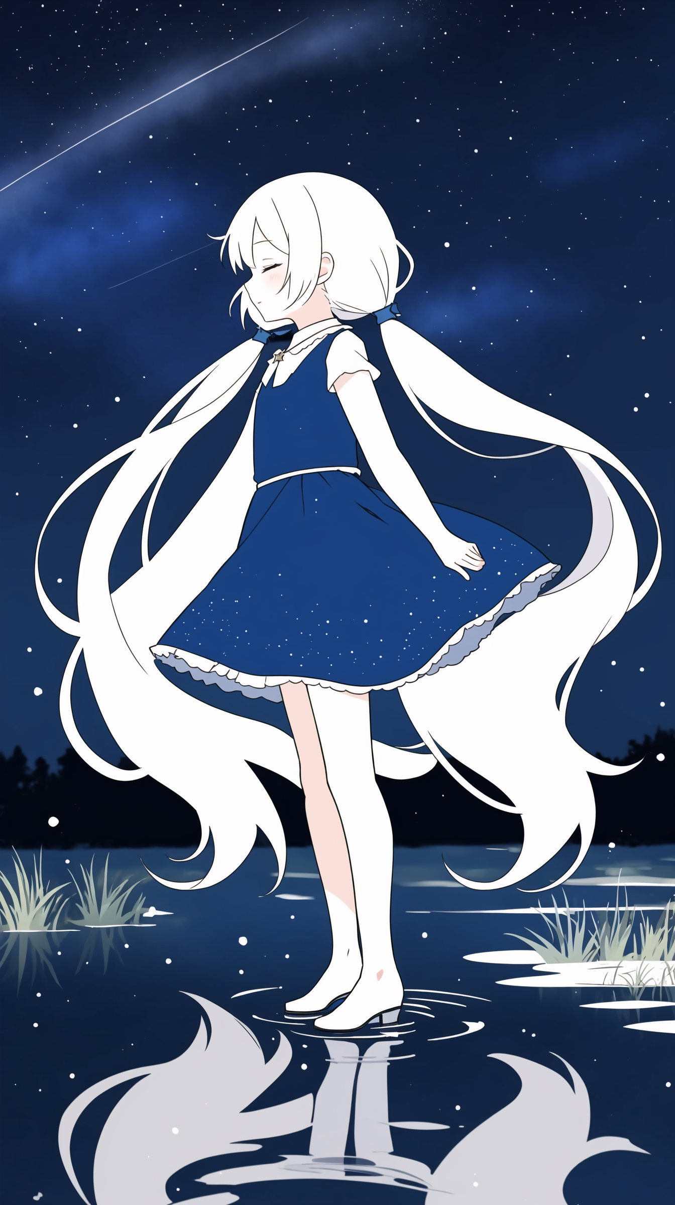 00878-2793866170-(english text_1.25), (from side),  blue theme,  (walking_in_liquid),  standing_on_liquid,  reflective_water,  night,  only water.png